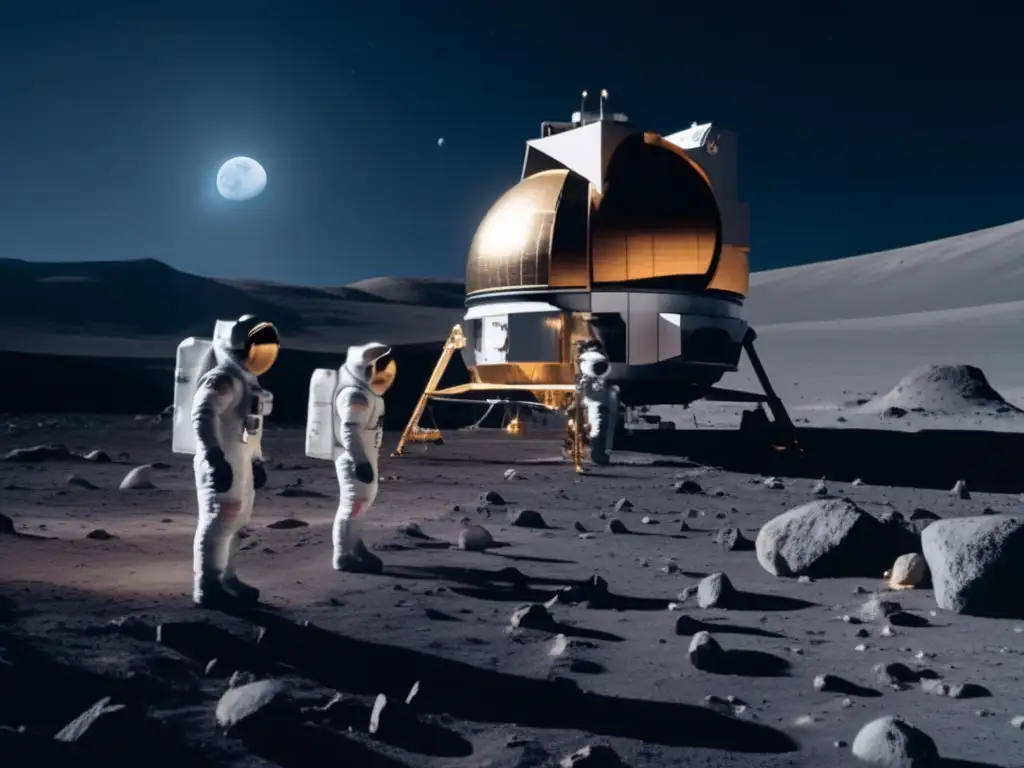 Preparación agencias espaciales impacto asteroides: Observatorio espacial, astronautas, tecnología avanzada y belleza del espacio