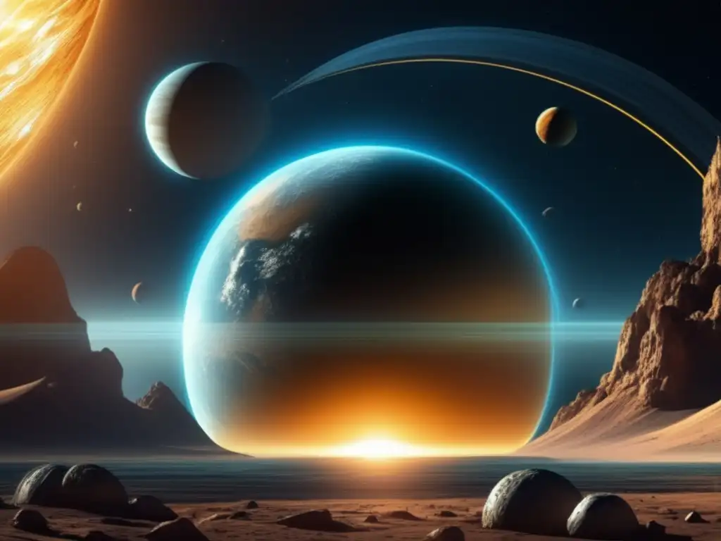 Exploración de asteroides con agua Extracción de agua en asteroides: nave espacial, asteroide y exploración