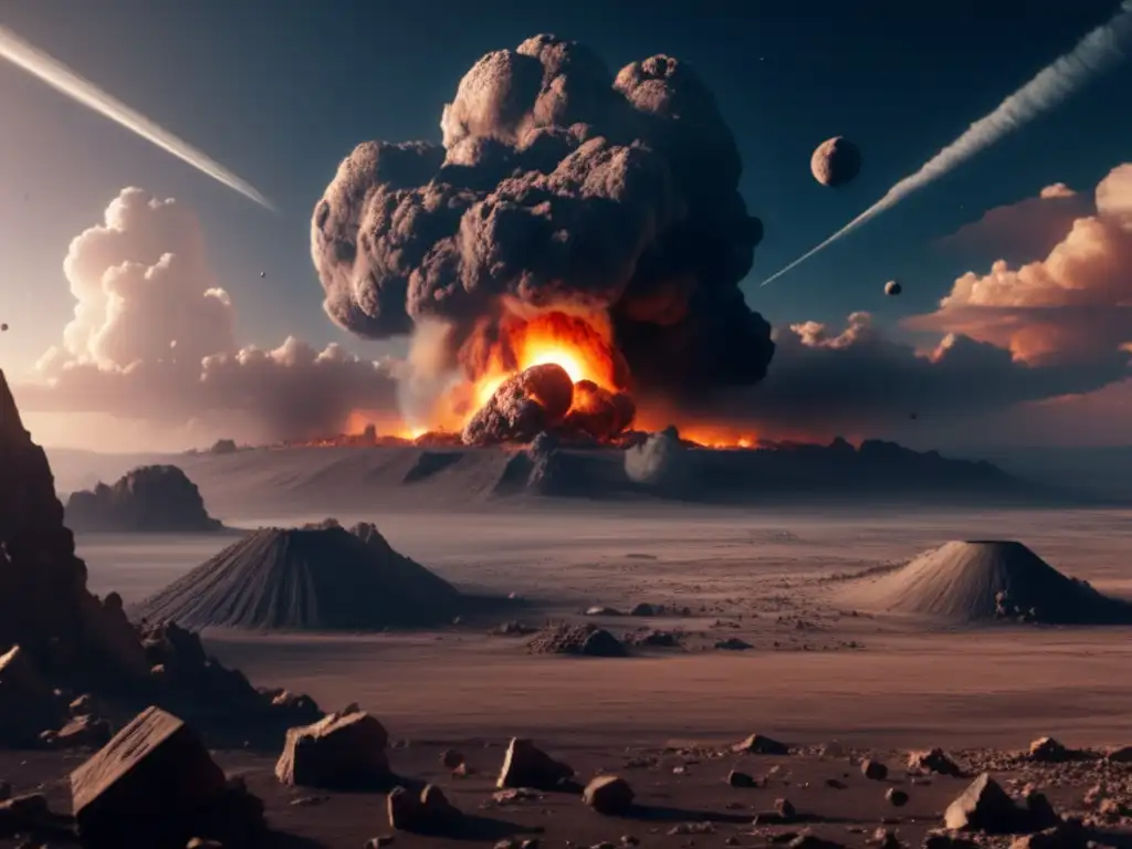 Desolación tras impacto de asteroide Apocalipsis tras impacto de asteroide