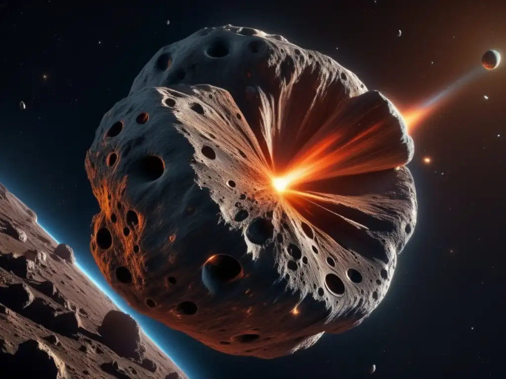 Impresionante asteroide en el espacio Asteroida 8K: Importancia de asteroides en vida humana