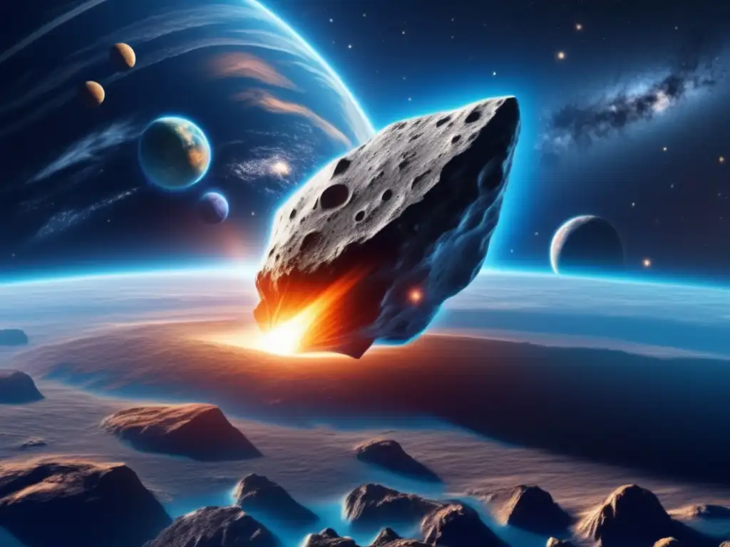 Asteroide masivo amenaza la Tierra Asteroida 8k acercándose a la Tierra, resalta importancia de la explotación de asteroides