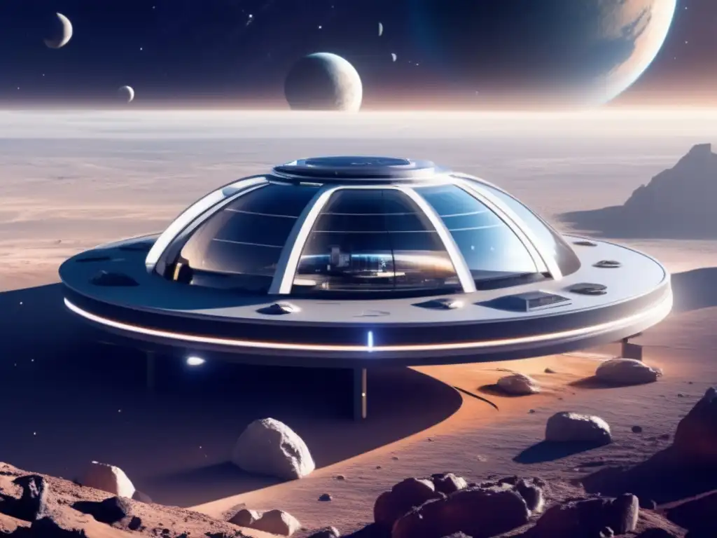 Futurista hábitat asteroidal en el espacio Hábitat en asteroide: prevención de catástrofes