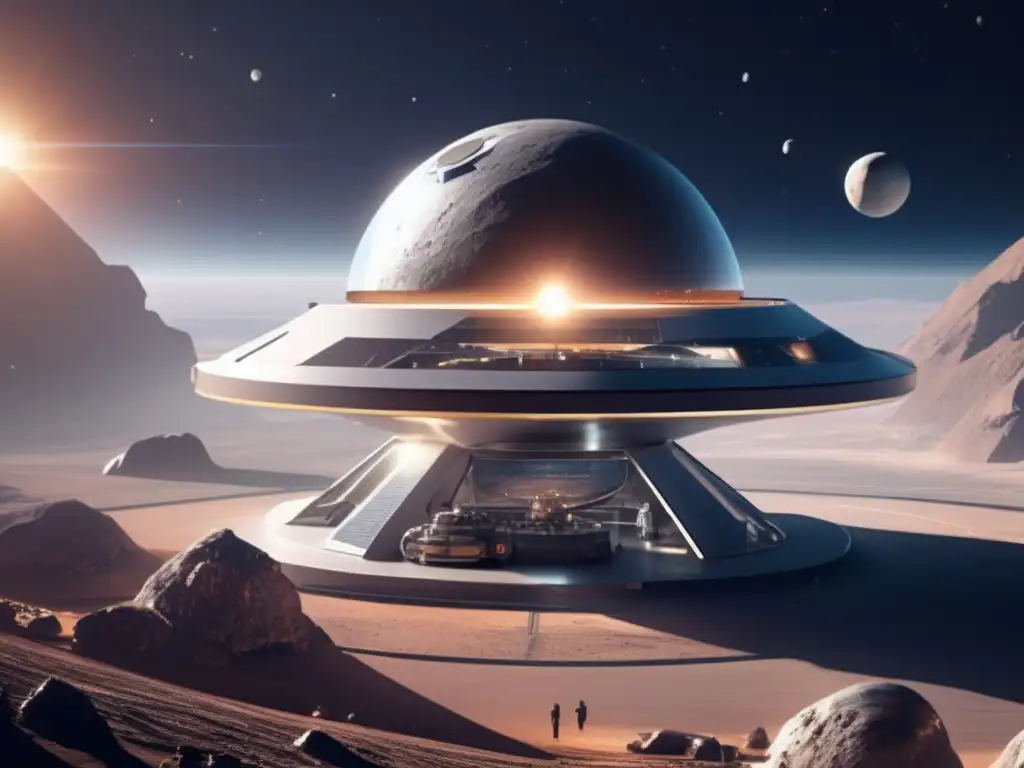 Avanzada base espacial en Asteroide Base Alfa Asteroide Base Alfa: Laboratorios Espaciales Autosostenibles, innovación y exploración en el futuro