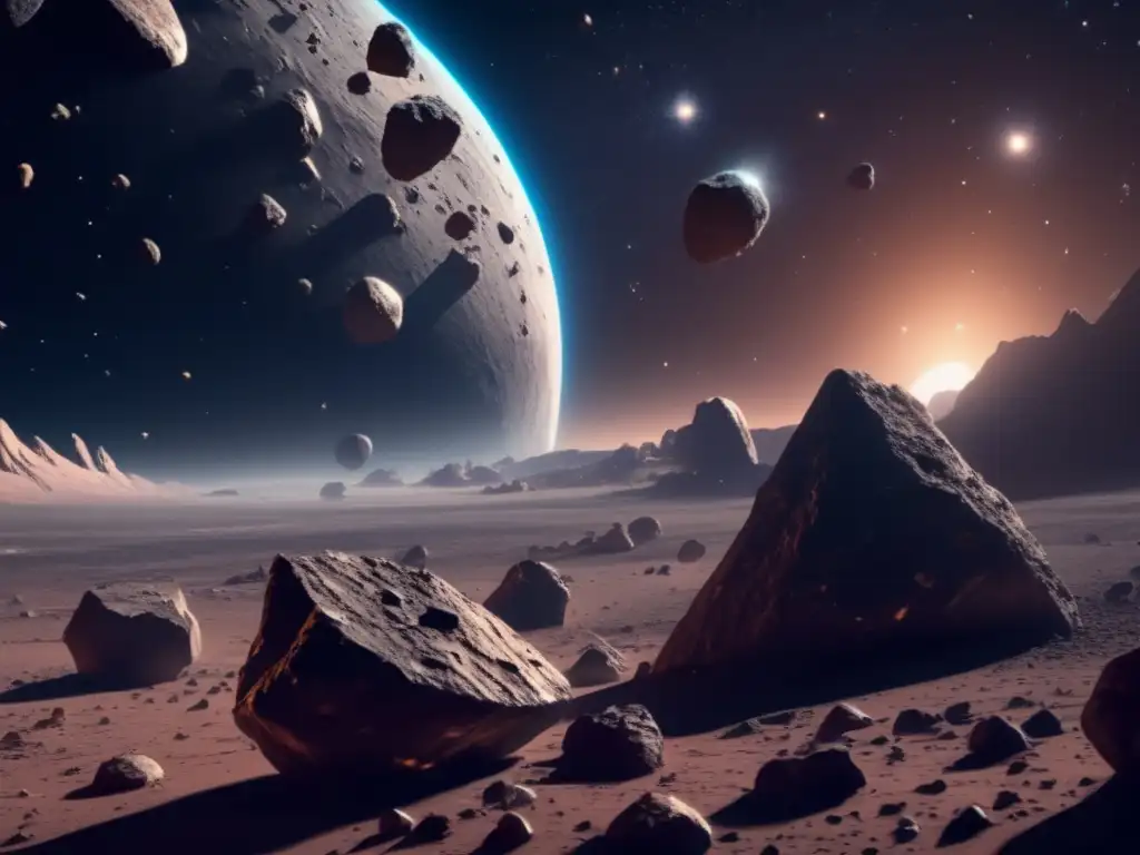 Asteroide en el espacio sideral Asteroide: belleza, misterio y exploración