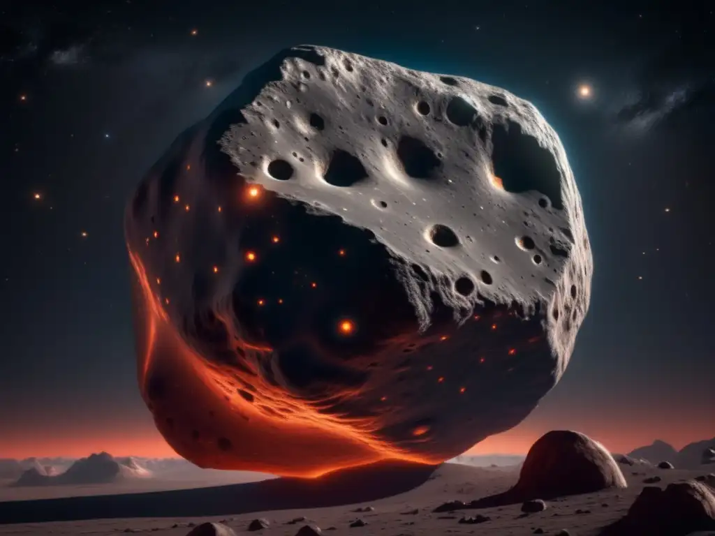 Impresionante imagen en 8k del asteroide Centaur Composición asteroide Centauros en 8k: belleza celeste