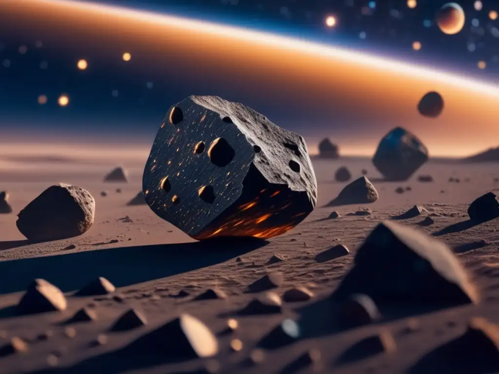 Asteroides flotando en el cosmos estrellado Asteroide y cosmos: belleza misteriosa - Avances científicos ocultaciones asteroides