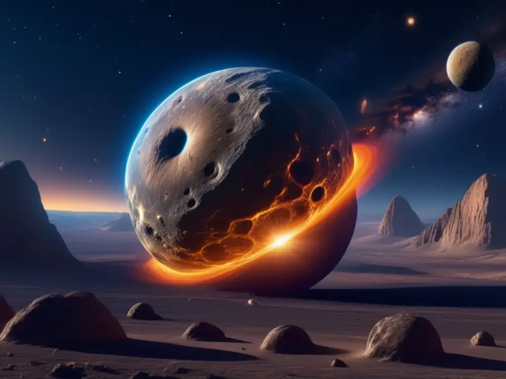 Singularidad del asteroide 511 Davida Exploración asteroide 511 Davida, majestuosa imagen 8k revela su belleza cósmica