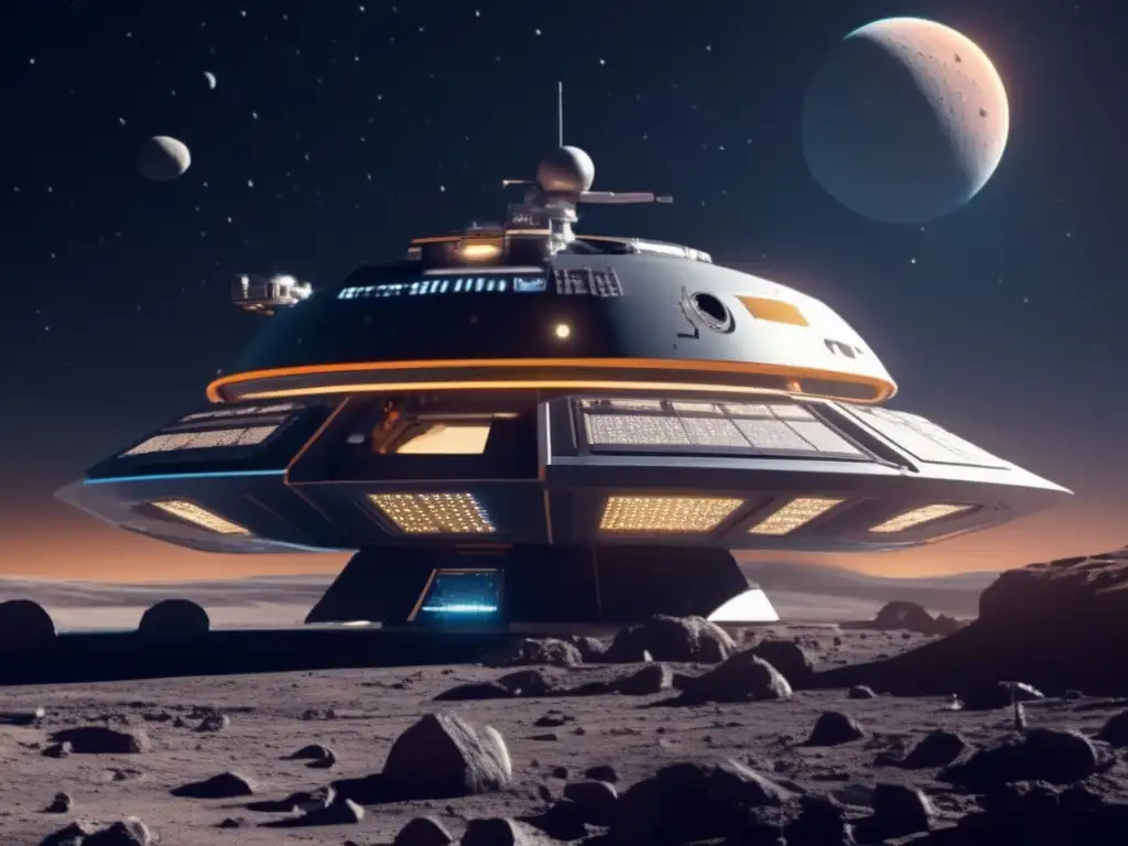 Estación espacial futurista en asteroide Asteroide como estación espacial en Marte: recurso y avance tecnológico en la economía espacial