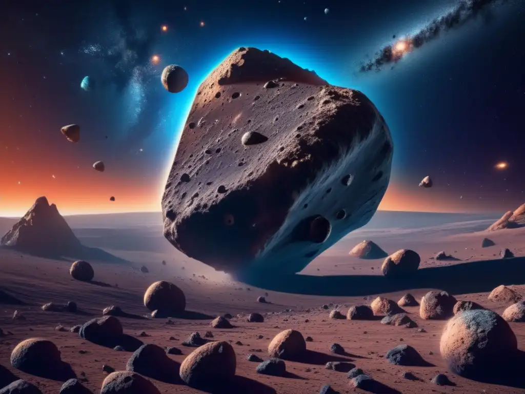 Vasta belleza celeste con asteroides brillantes Asteroide: Amenaza, Exploración, Recursos