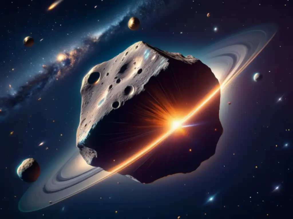 Asteroide metálico flotando en el espacio Un asteroide metálico en el espacio: amenaza y exploración