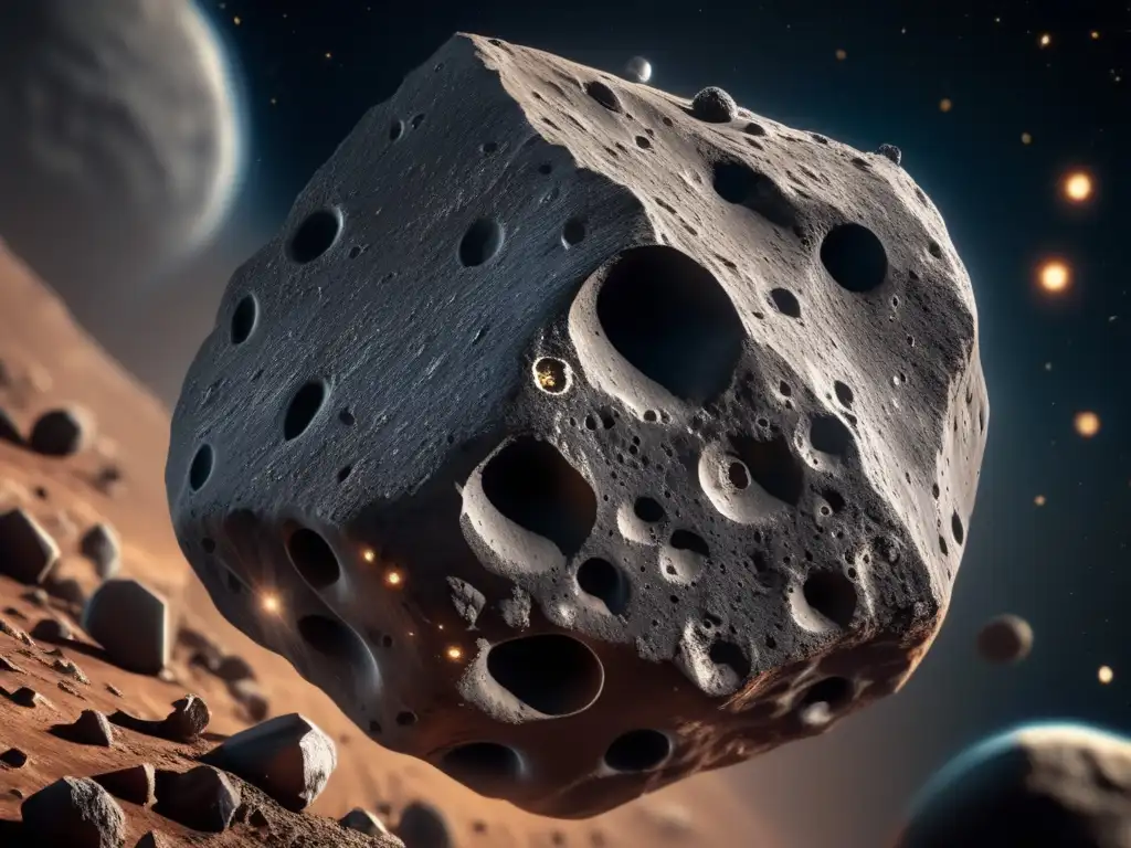 Imagen detallada de asteroide Centauriano Composición asteroide Centauros, belleza y misterio en 8K