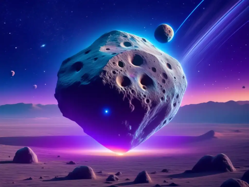 Asombrosa vista de asteroide en órbita- Asteroide con movimientos orbitales en un cautivador baile celeste