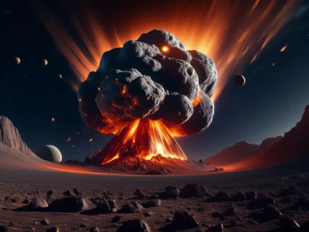 Impacto aterrador de asteroide en la Tierra Asteroide 8k impacta a la Tierra, mostrando riesgos y vulnerabilidad