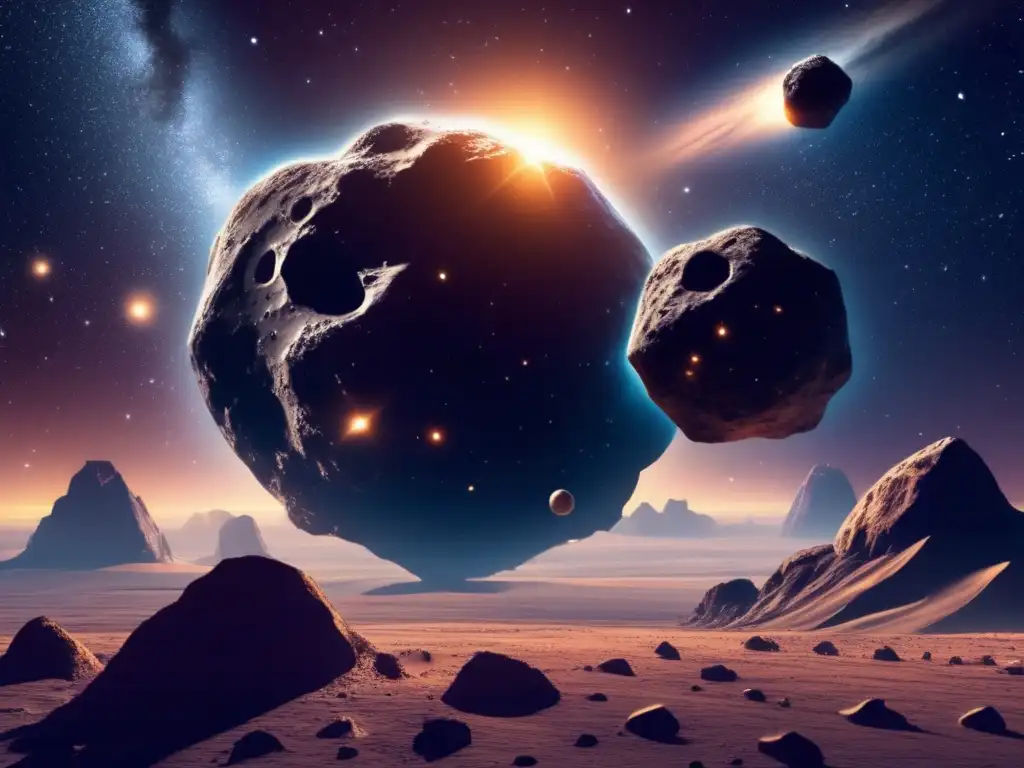 Asteroides binarios orbitando en el espacio