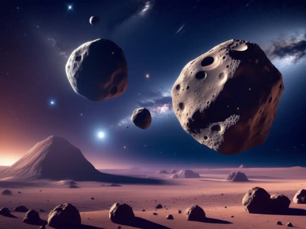 Impresionante imagen de asteroides binarios en órbita Asteroides binarios: parejas cósmicas misteriosas en la vastedad del espacio