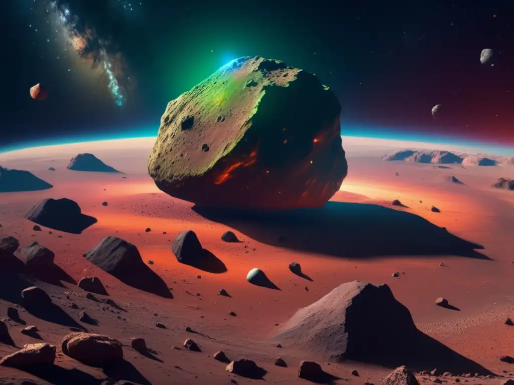 Panorama asombroso de sistema de asteroides binarios en el espacio Asteroides binarios: parejas cósmicas misteriosas flotando en el espacio