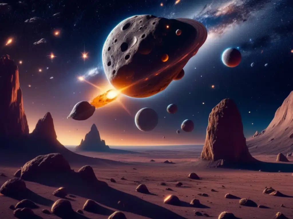 Binarios celestiales: Asteroide danzante Asteroides binarios: parejas cósmicas misteriosas en el espacio infinito