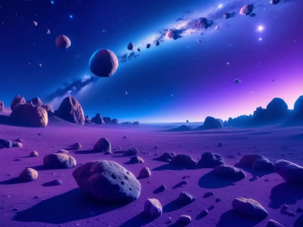 Panorama de asteroides en el espacio Desviando asteroides para evitar catástrofes en el espacio