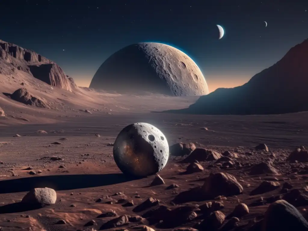 Superficie intrigante de Ceres con cráteres Exploración y explotación de asteroides en Ceres