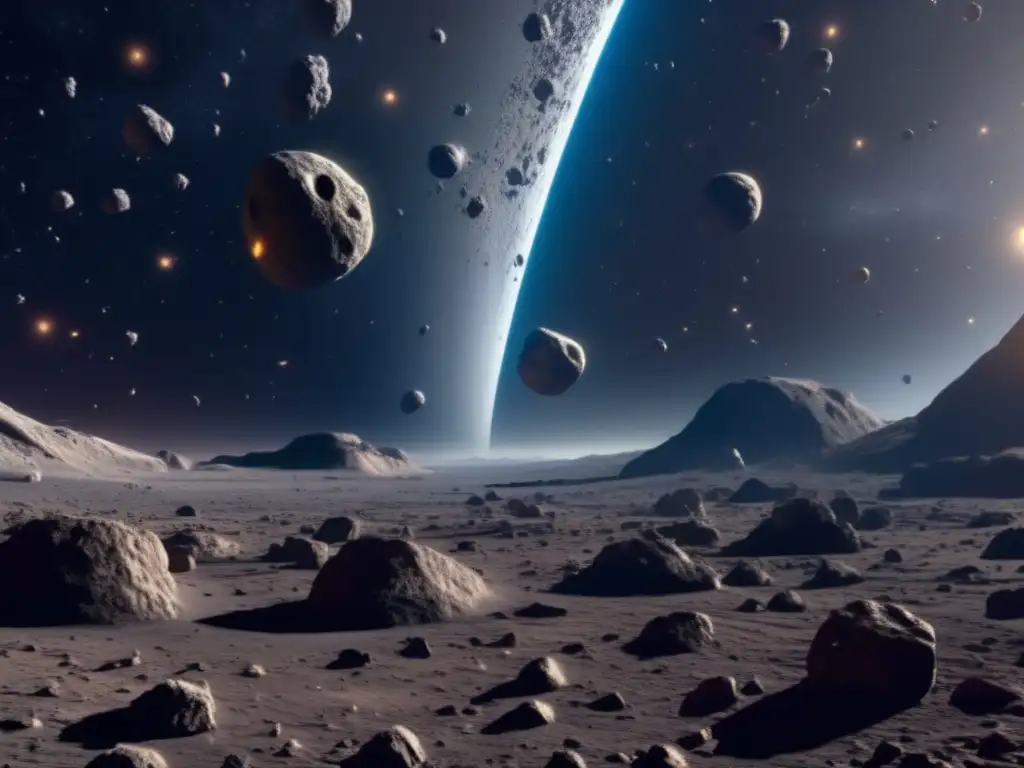 Impresionante vista de campo de asteroides Asteroides: Condiciones primigenias del cosmos reveladas
