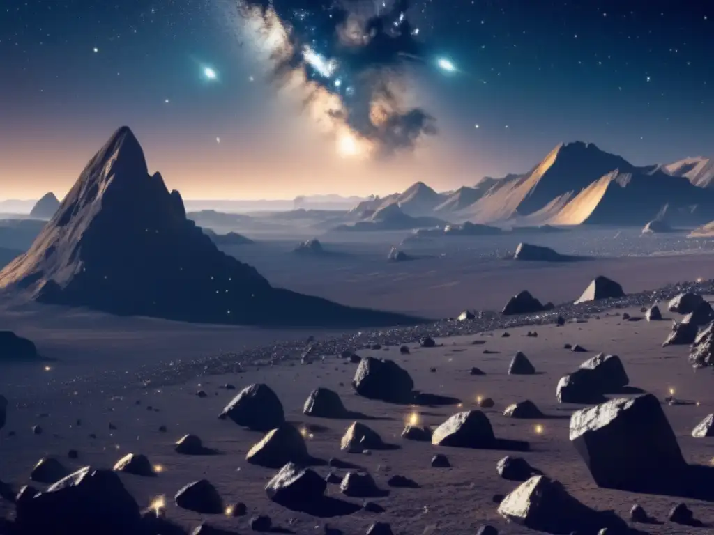 Asteroides metálicos en el espacio Asteroides: Debate ético explotación metales -