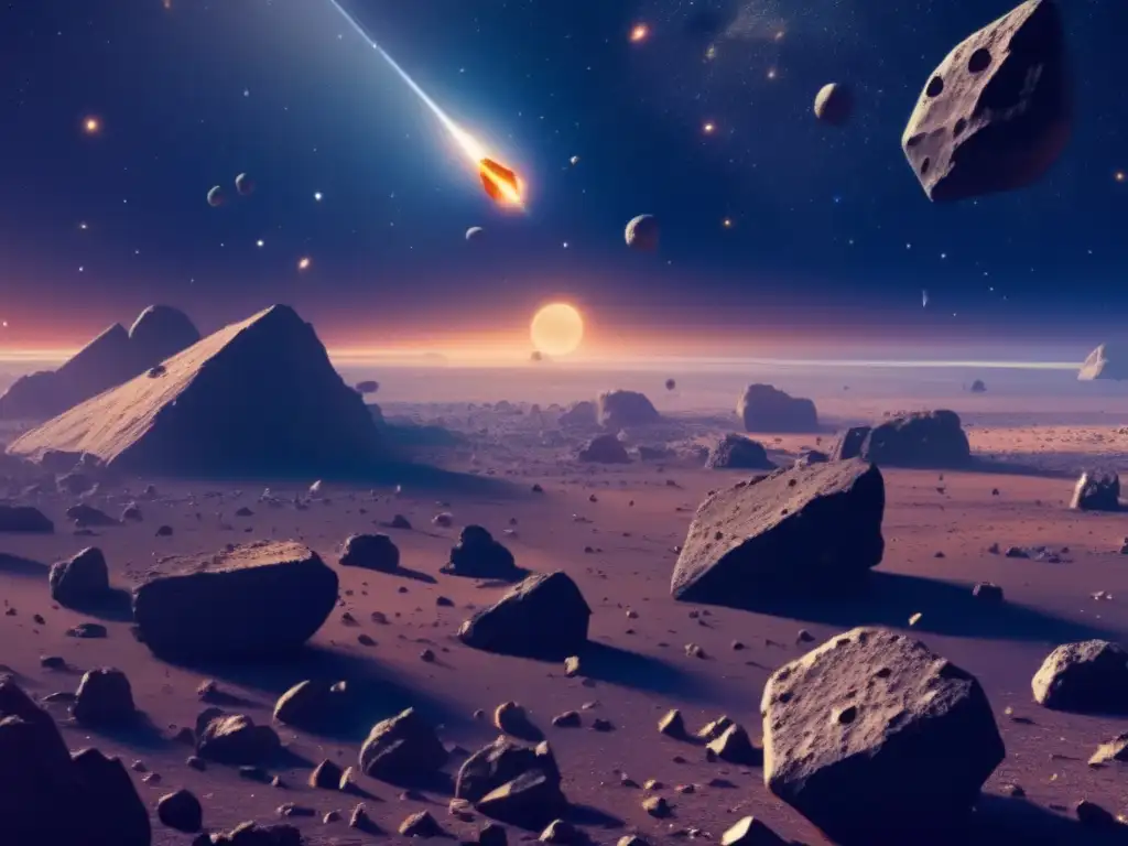 Asteroid field: belleza y desafíos mineros Asteroides: Minería espacial y riquezas ocultas