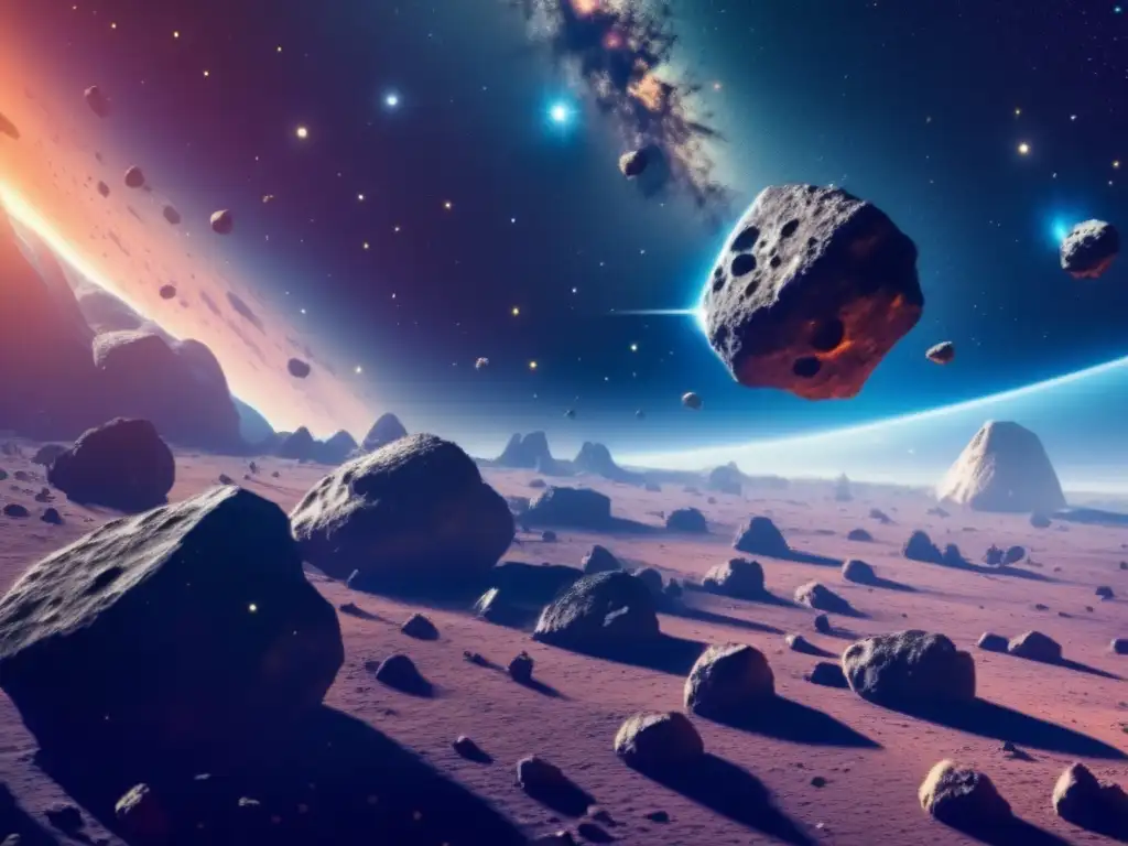 Campo de asteroides en el espacio Asteroides en el espacio: minería responsable (Marco Legal Minería Espacial Responsable)