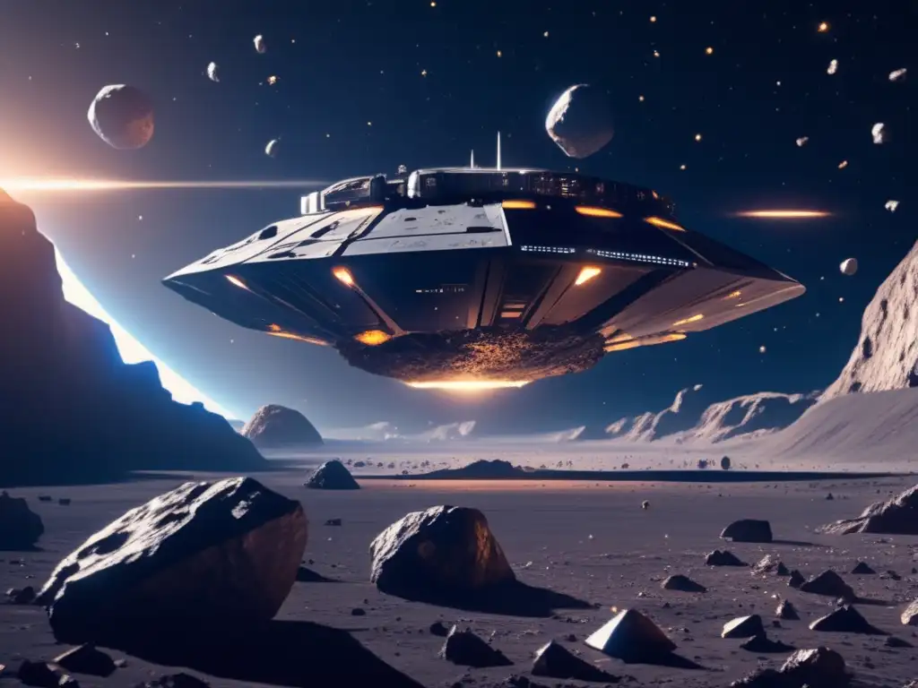 Asteroide campo minero espacial Exploración y explotación de asteroides en el espacio