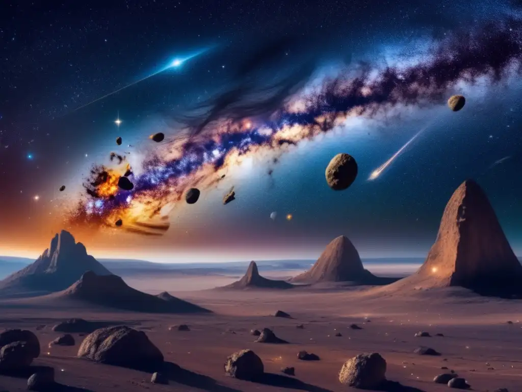 Maravillas espaciales: La danza de los asteroides Exploración y explotación de asteroides en la majestuosidad del espacio
