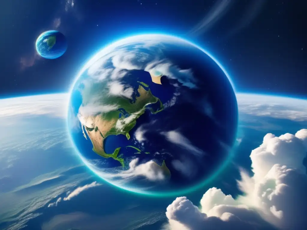 Amenaza inminente: asteroide hacia la Tierra Desviar asteroides peligrosos: obligación moral, vista impactante de la Tierra desde el espacio, amenaza inminente