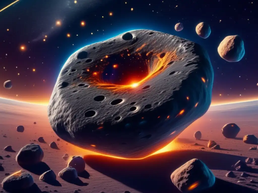 Formación de asteroides tipo D en 8K Formación de asteroides tipo D: cuerpos oscuros en el espacio
