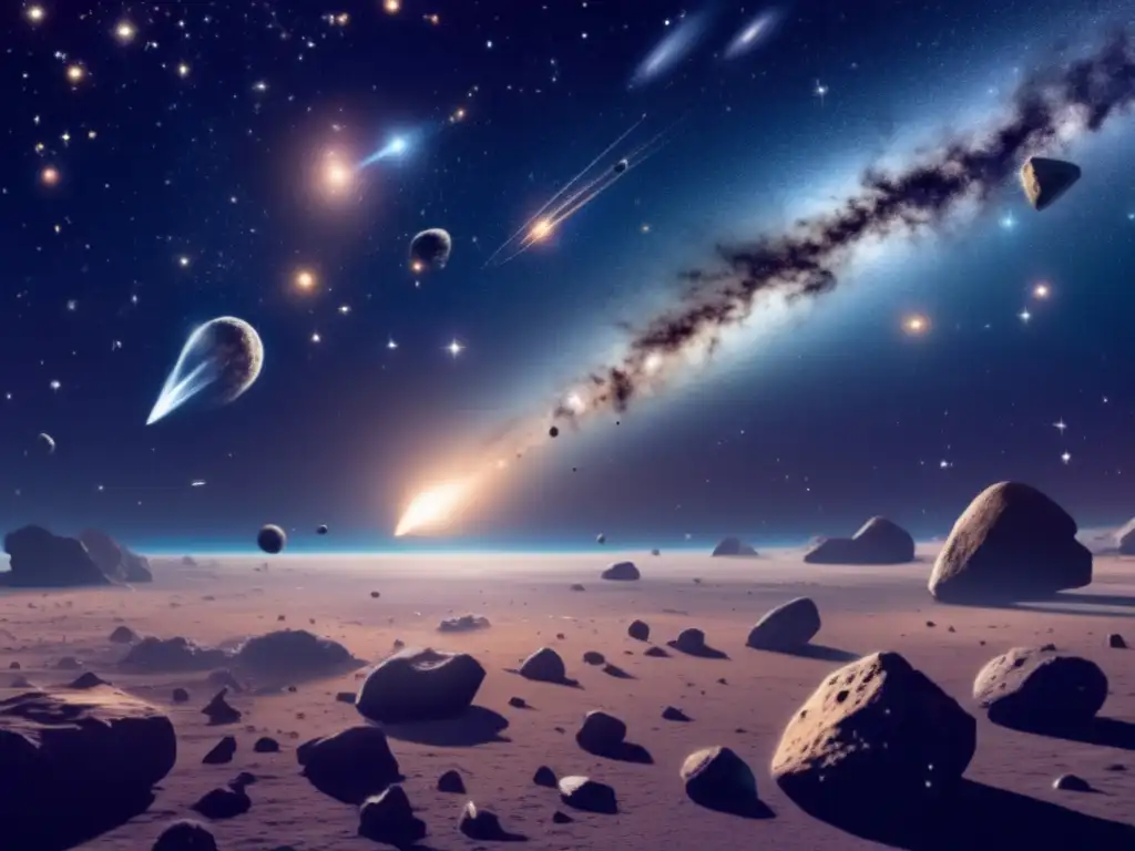 El sistema solar: asteroides, planetas y galaxias Teorías formación diferenciación asteroides: vasto espacio con estrellas, galaxias, asteroides, planetas y su relación