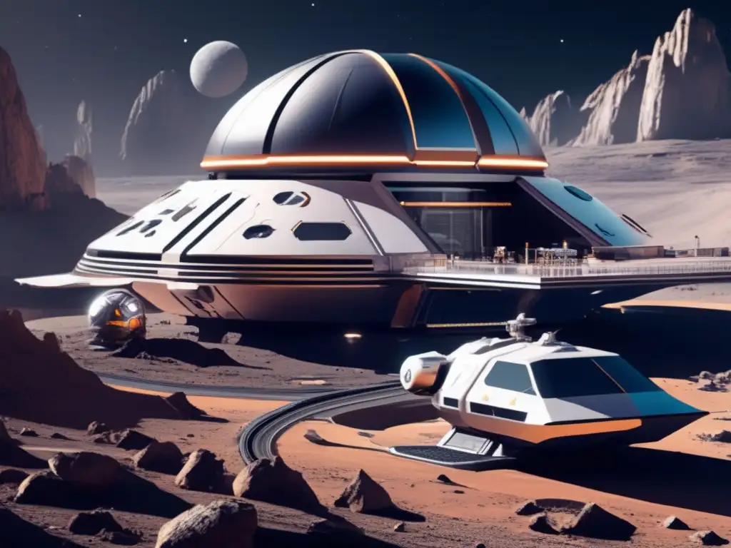 Estación espacial futurista en asteroide Terraformación de asteroides: viabilidad y posibilidades