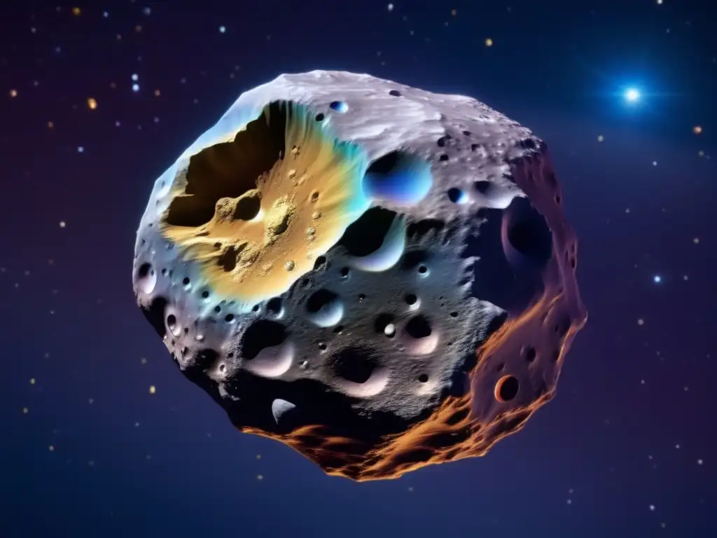 Asteroide Psyche: Metal y colores impresionantes Astro Psyche: Exploración asteroides espacio profundo