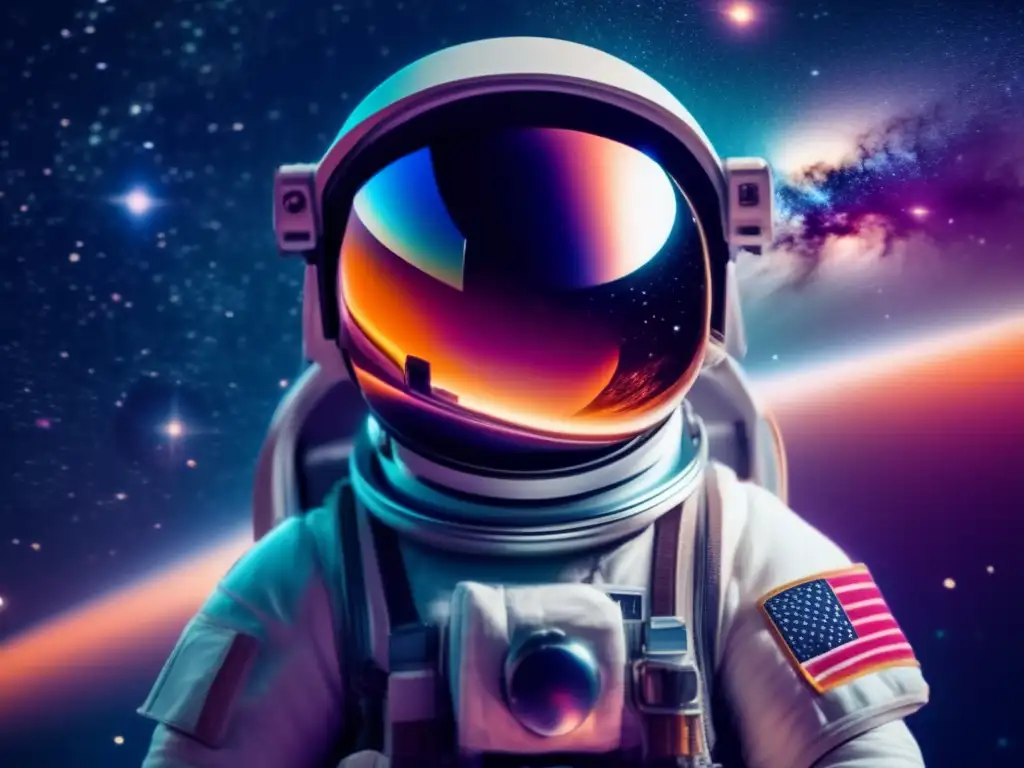 Astronauta en el espacio Astronauta flotando en el espacio, rodeado de la belleza del cosmos