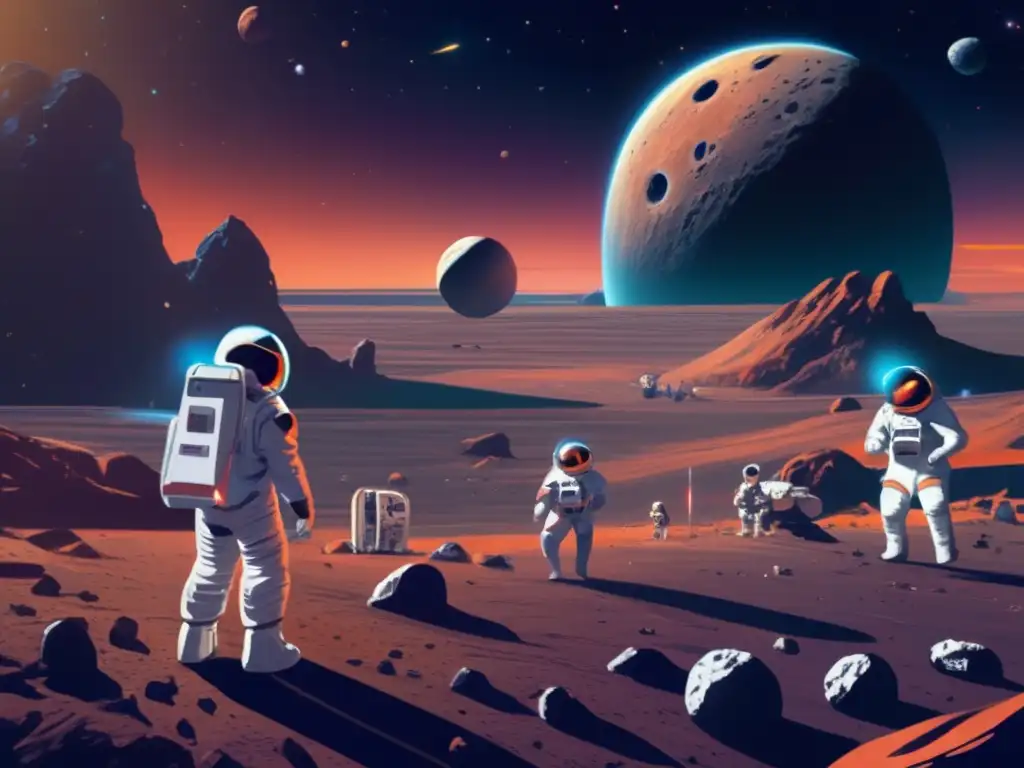 Astronautas estudian asteroide en el espacio - Comité ONU asteroides impacto futuro
