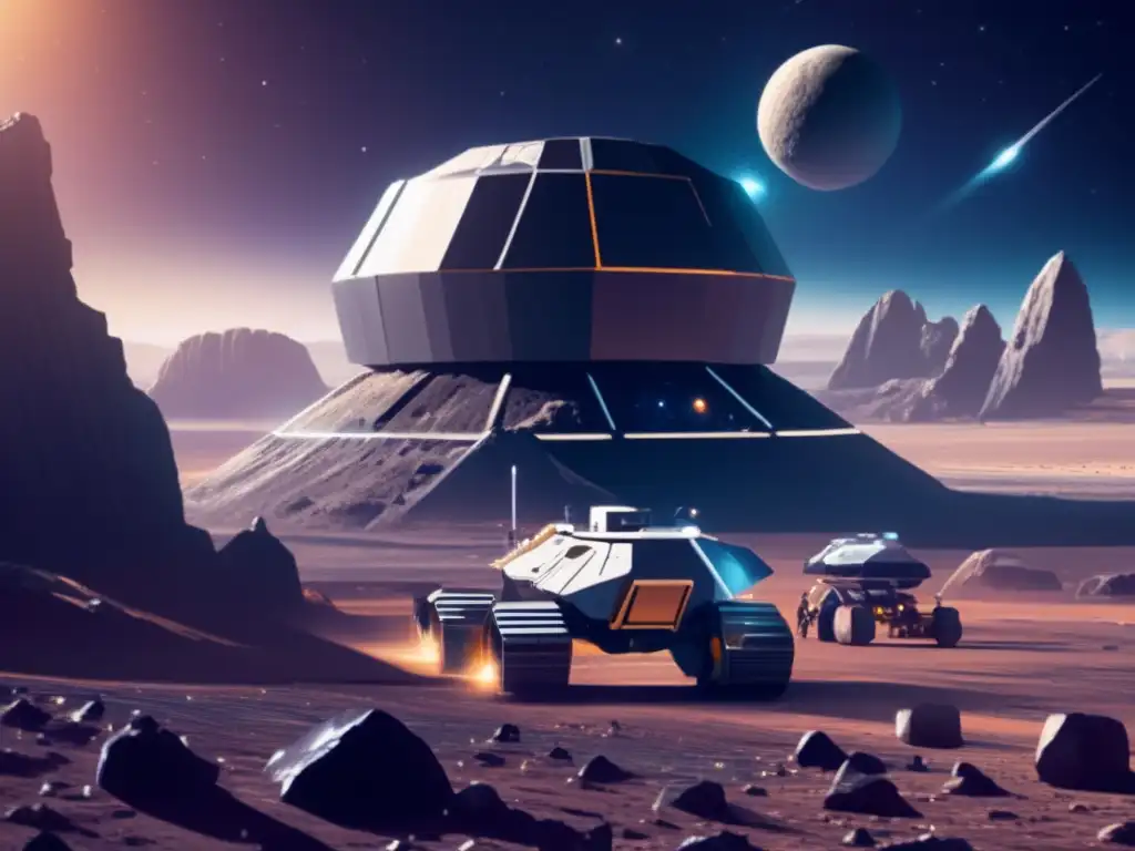 Futuro minero espacial en asteroide Avances científicos en la minería espacial de asteroides