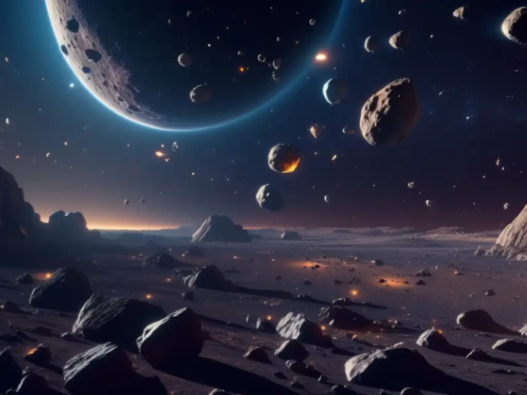 Exploración de asteroides en el espacio Descubre la belleza y misterio del origen de los asteroides en el sistema solar