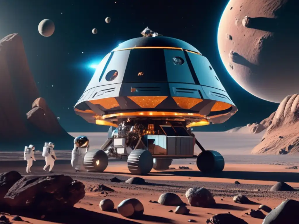 Beneficios biominería espacial: extracción metales asteroides, microorganismos avanzados, tecnología, naturaleza, espacio