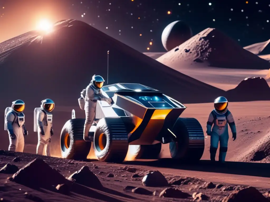 Futurista operación minera espacial en pleno auge Beneficios económicos de la minería espacial: operación futurista de extracción de recursos en el espacio