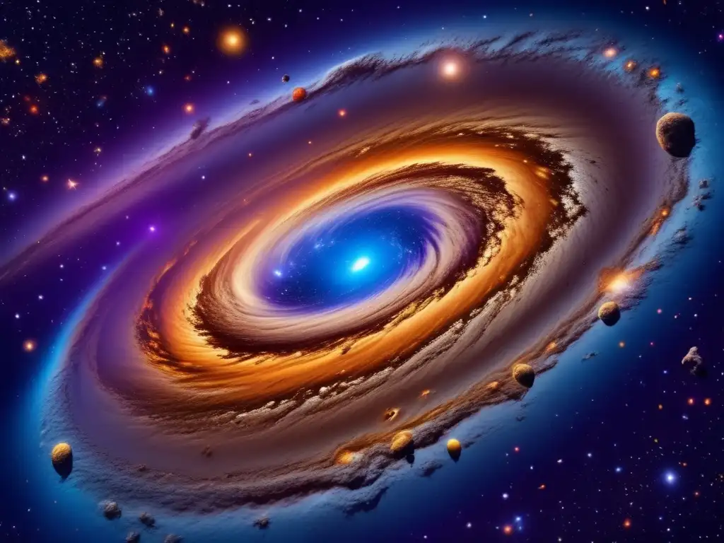 Deslumbrante galaxia con estrellas y asteroide Galaxia 8k con billones de estrellas, asteroides y descubrimientos sobre el universo