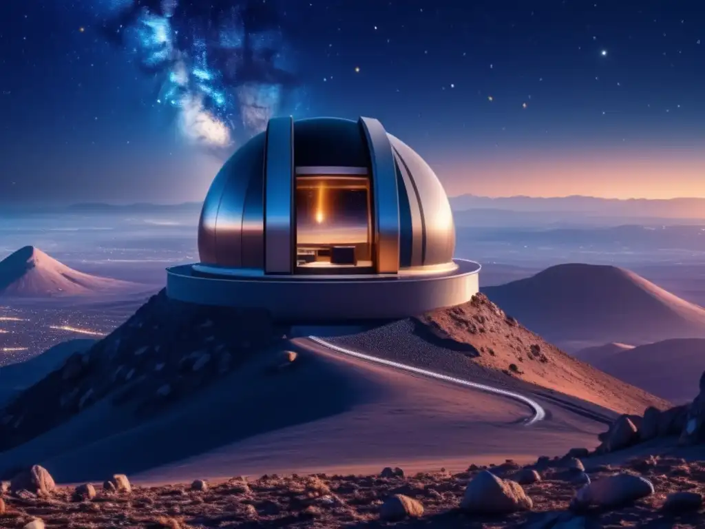 Búsqueda de asteroides en el universo: observatorio de vanguardia, estrellas titilantes y científicos analizando datos