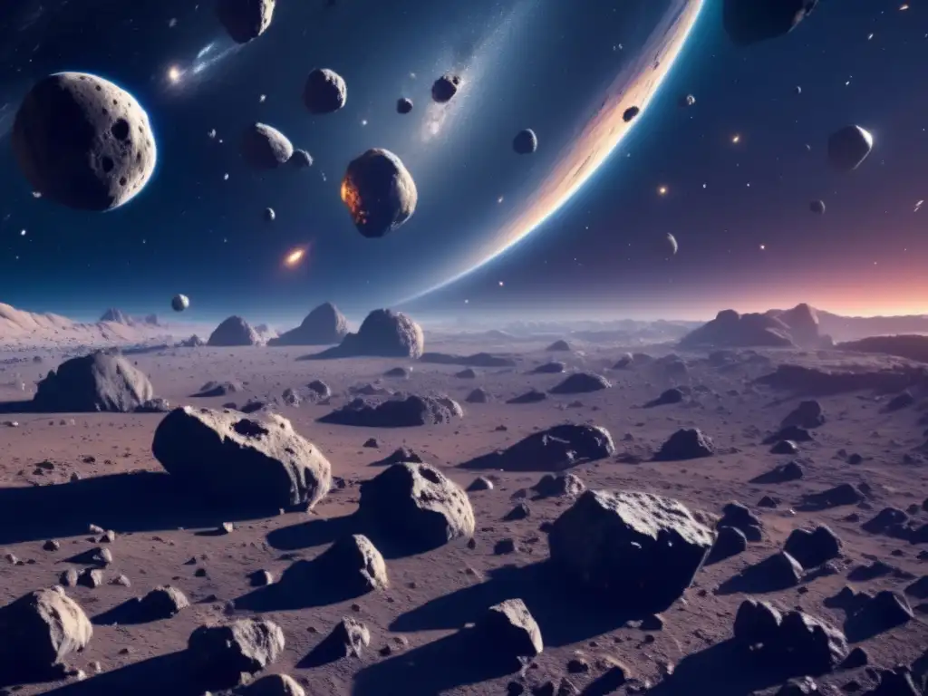 Asteroid field: belleza y misterio Campo de asteroides 8K: belleza y misterio celeste - Tratados internacionales beneficios equidad asteroides