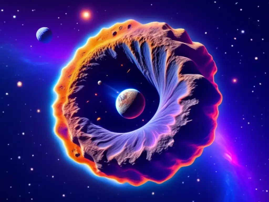 Características inusuales de asteroide en el espacio
