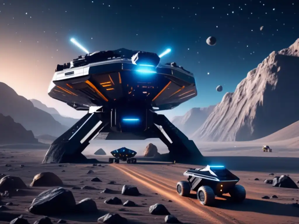 Casos de éxito en extracción de asteroides: Futurista operación minera en un asteroide con tecnología de vanguardia