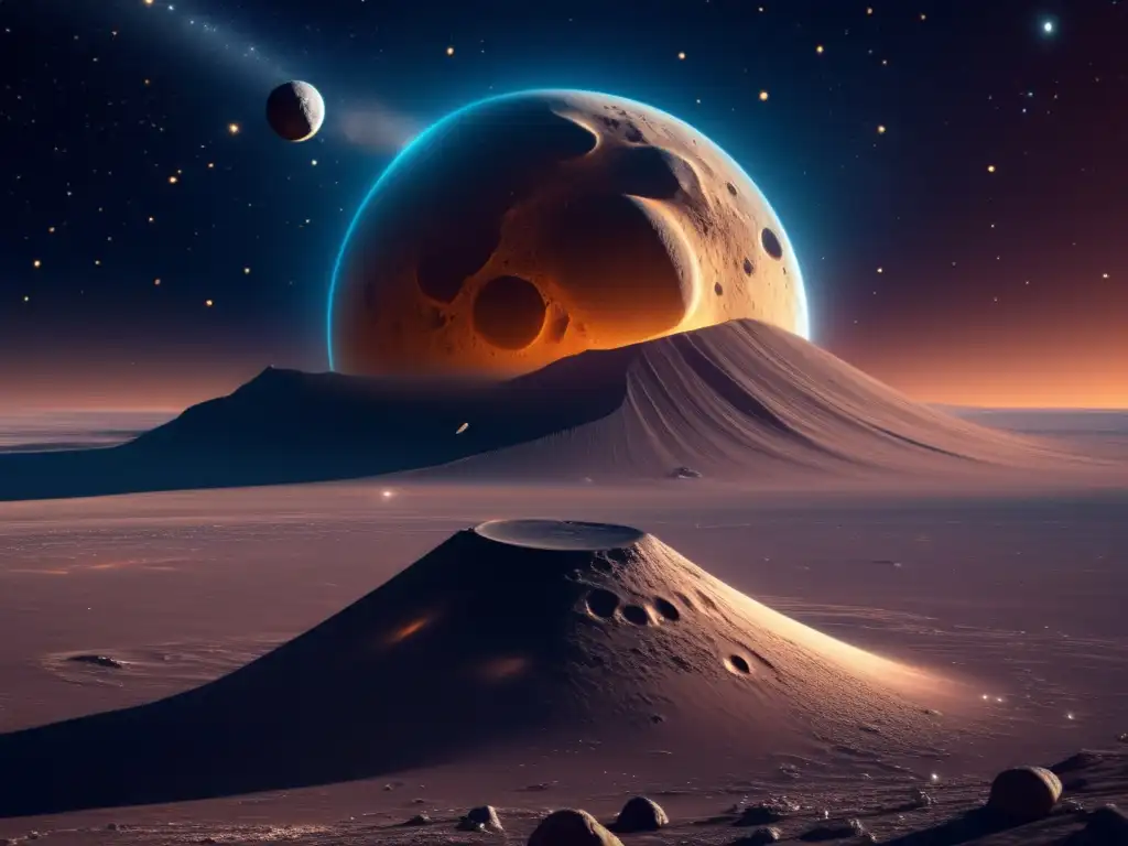 Impresionante imagen 8k del asteroide Centauro en el espacio Exploración Centauro: desafíos y estrategias del asteroide