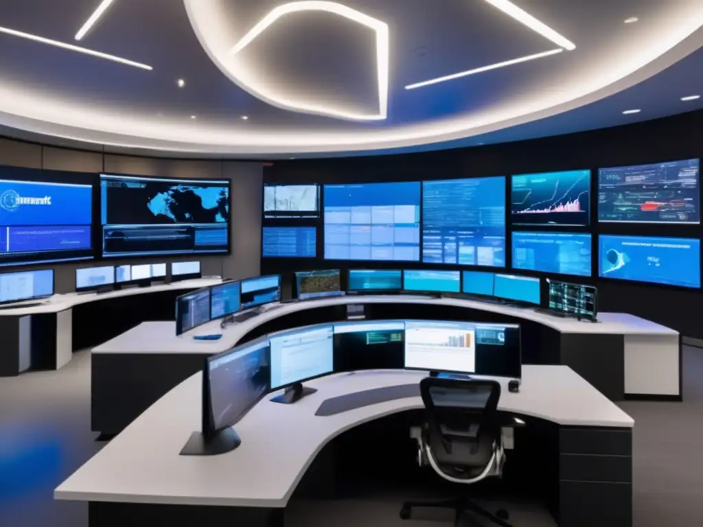 Centro de comando de alta tecnología para planes de emergencia contra NEO catastrófico