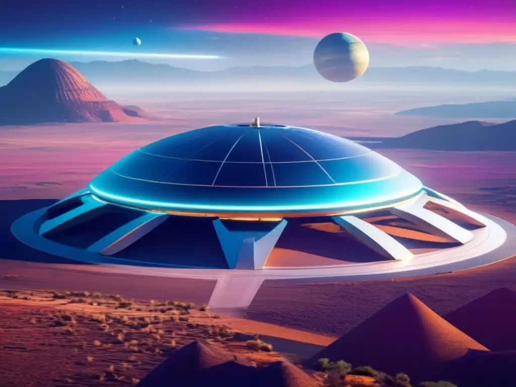 Centro de comunicación futurista en planeta remoto Centro comunicaciones avanzadas: Importancia de los asteroides en la colonización