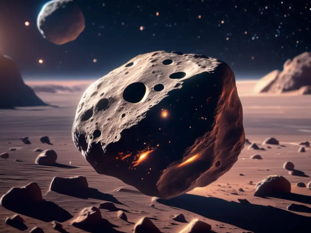 Asteroide en el espacio Composición y ciclo de vida de asteroides