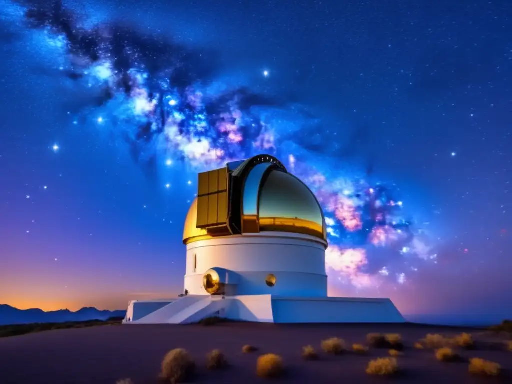 Noche estrellada con telescopio dorado y asteroides Cielo estrellado, telescopio dorado y asteroides: significado asteroides astrología adivinación